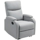 easycomfort easycomfort poltrona reclinabile manualmente a 60 extra imbottita in tessuto con poggiapiedi grigio