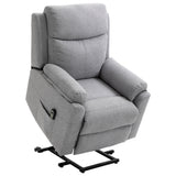 easycomfort easycomfort poltrona relax alzapersona elettrica reclinabile con telecomando e poggiapiedi in tessuto grigio chiaro