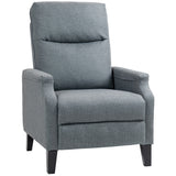 easycomfort easycomfort poltrona relax in tessuto con schienale reclinabile a 130 e poggiapiedi doppio grigio