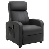 easycomfort easycomfort poltrona relax massaggiante con telecomando e 8 programmi reclinazione e poggiapiedi 68x88x98cm nero
