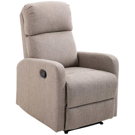 easycomfort easycomfort poltrona relax reclinabile fino a 168 con poggiapiedi 67x83x107 cm grigia