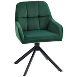 easycomfort easycomfort poltroncina in velluto moderna con seduta girevole braccioli e gambe in acciaio verde