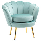 easycomfort easycomfort poltroncina vintage di design in velluto blu poltroncina da camera con schienale alto 76x67x74cm verde