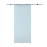 easycomfort easycomfort porte scorrevoli in vetro satinato da interni con binario b3 in alluminio per bagno cucina studio 205x90x08cm ean 8055776911267