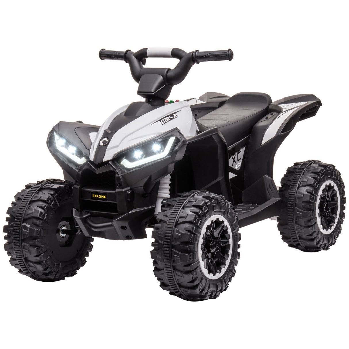 easycomfort easycomfort quad per bambini 3 5 anni elettrico 12v 2 velocita ruote larghe con sospensioni e fari led bianco