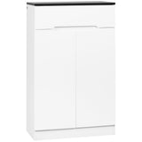 easycomfort easycomfort scarpiera slim da 12 paia max per ingressi con 3 ripiani regolabili e cassetto in truciolato bianco 60x32x100 cm