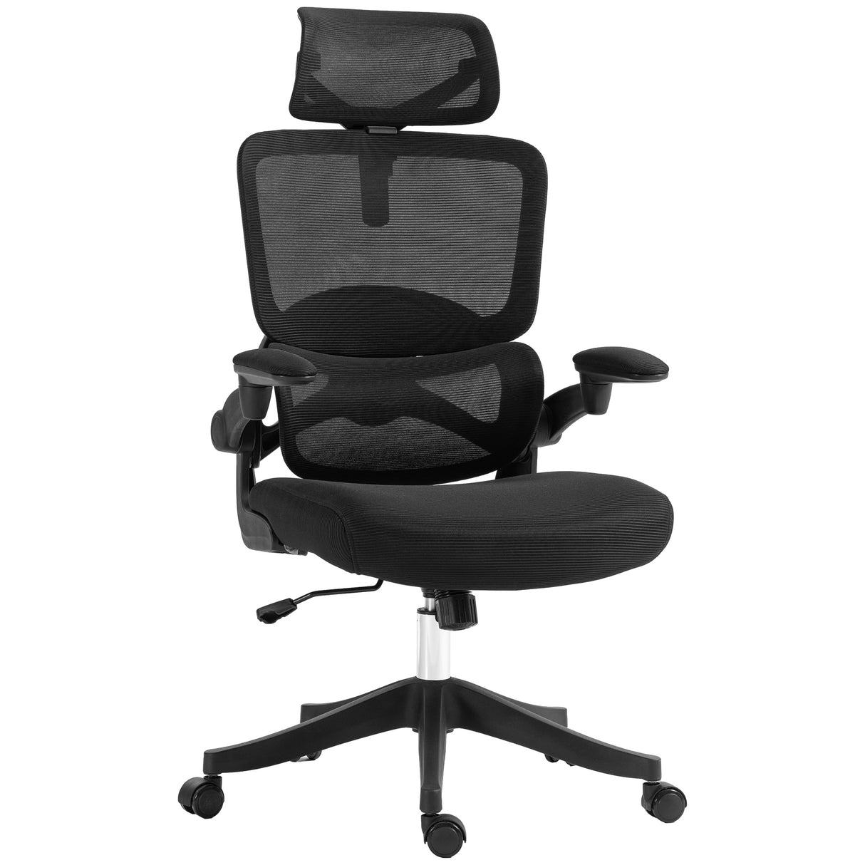 easycomfort easycomfort sedia da ufficio ad altezza regolabile con inclinazione e supporto lombare 62x58x120 133 cm nera
