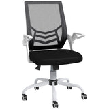 easycomfort easycomfort sedia da ufficio ergonomica ad altezza regolabile in tessuto effetto lino 62 5x55x94 104 cm bianco e nero