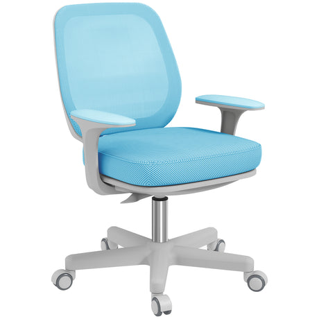 easycomfort easycomfort sedia da ufficio ergonomica e reclinabile ad altezza regolabile con 5 rotelle 55x48x82 5 94 5 cm azzurra