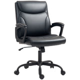 easycomfort easycomfort sedia da ufficio reclinabile ad altezza regolabile in finta pelle e acciaio 60x68x95 5 105 cm nero