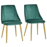 easycomfort easycomfort set 2 sedie da pranzo imbottite moderne con rivestimento e schienale gambe in ferro da cucina salotto o soggiorno in stile moderno verde e nero 50x56 5x85cm