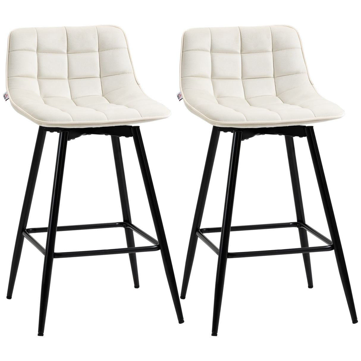 immagine-1-easycomfort-easycomfort-set-2-sgabelli-da-bar-con-schienale-e-poggiapiedi-in-stile-nordico-in-metallo-e-velluto-color-crema-45x47x84-cm