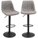 easycomfort easycomfort set 2 sgabelli da bar con schienale poggiapiedi e altezza regolabile stile industriale grigio