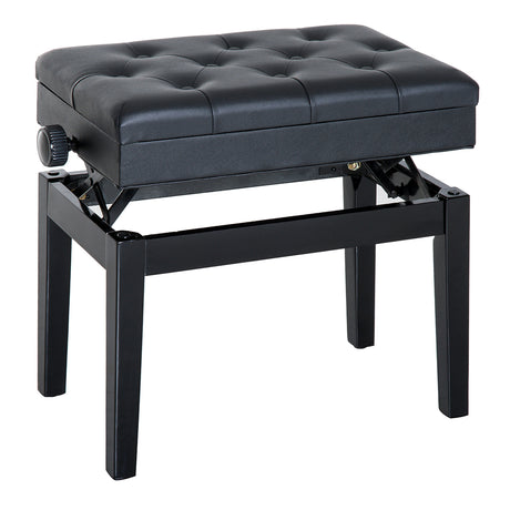 easycomfort easycomfort sgabello per pianoforte con vano contenitore e altezza regolabile nero ean 8055776913476
