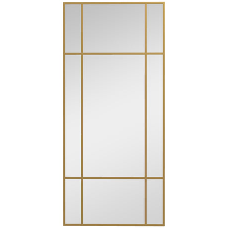 easycomfort easycomfort specchio da parete stile finestra con montaggio verticale e orizzontale 110x50cm oro