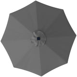 easycomfort easycomfort telo di ricambio per ombrellone da 3 m a 8 stecche poliestere anti uv 50 grigio