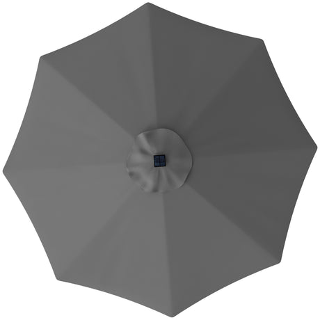 easycomfort easycomfort telo di ricambio per ombrellone da 3 m a 8 stecche poliestere anti uv 50 grigio