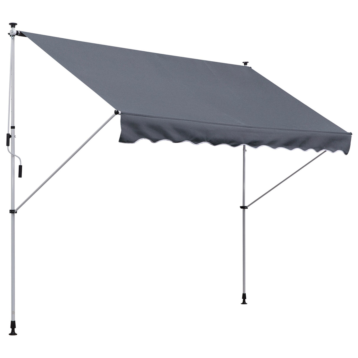easycomfort easycomfort tenda da sole 3x1 5 m a bracci con manovella struttura telescopica in metallo e parasole in poliestere