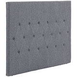 easycomfort easycomfort testiera letto matrimoniale trapuntata a bottoni con 2 ganci in tessuto effetto lino 160x7x120 cm grigia