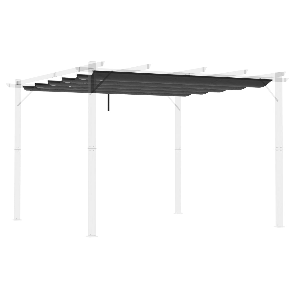 easycomfort easycomfort tettuccio di ricambio per gazebo da giardino 3x3 m con 10 fori copertura in poliestere grigio