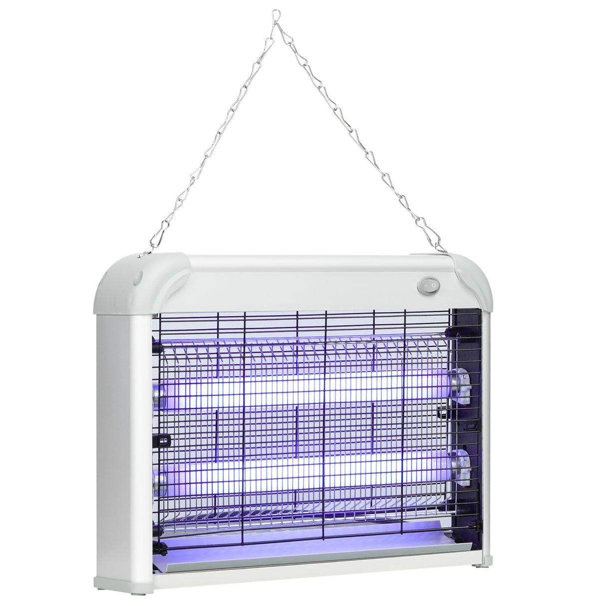 easycomfort easycomfort zapper per insetti e zanzare da 20w a luci led uv con vassoio rimovibile in abs e metallo 39x8x28 cm