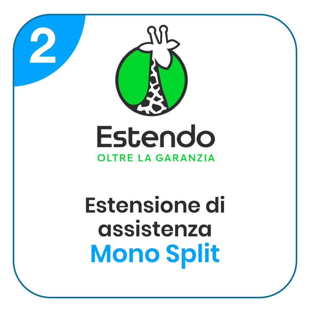 estendo 2 anni aggiuntivi di assistenza per guasti e malfunzionamenti per condizionatori monosplit ean 8058754043608