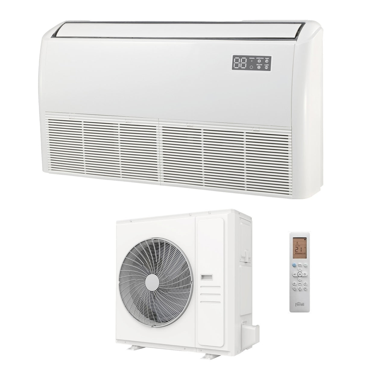 ferroli condizionatore soffittopavimento ferroli giada c 24000 btu 2cp004mf r 32 wi fi optional con telecomando