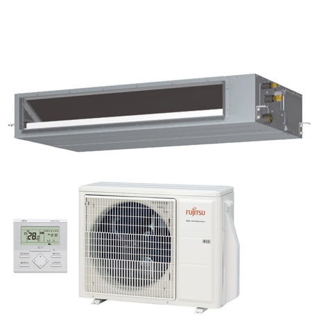 fujitsu climatizzatore condizionatore fujitsu canalizzato canalizzabile serie km eco 30000 btu arxh30kmtap r 32 3ngf89880 con filocomando incluso