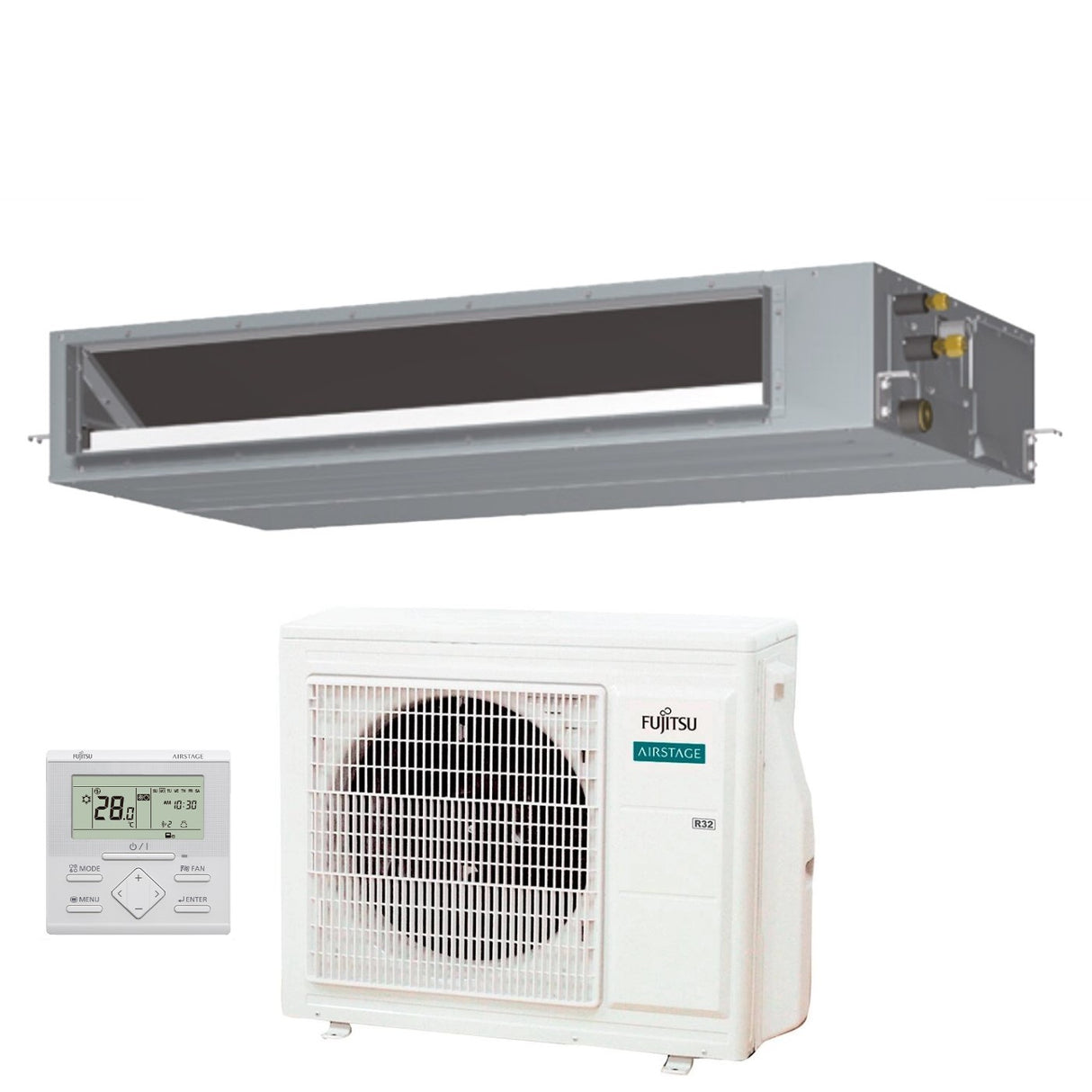 fujitsu condizionatore fujitsu canalizzabile serie kmtap eco 30000 btu arxh30kmtap r 32 wi fi optional