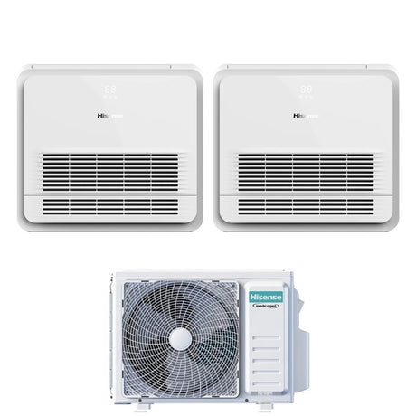 hisense condizionatore dual split console hisense 1212 con 2amw52u4rxc r 32 wi fi optional con telecomando di serie
