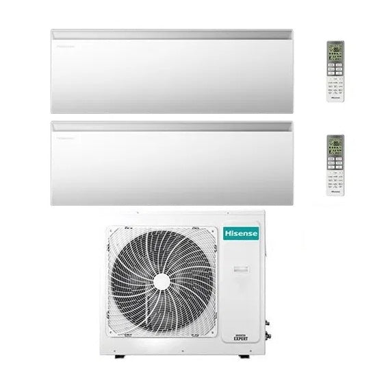 hisense condizionatore dual split hisense air master 918 btu con 3amw52u4rjc r 32 wi fi integrato