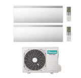 hisense condizionatore dual split hisense air master 99 btu con 2amw52u4rxc r 32 wi fi integrato