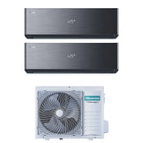 hisense condizionatore hisense dual split energy pro x black 918 con 3amw62u4rjc r 32 wi fi integrato