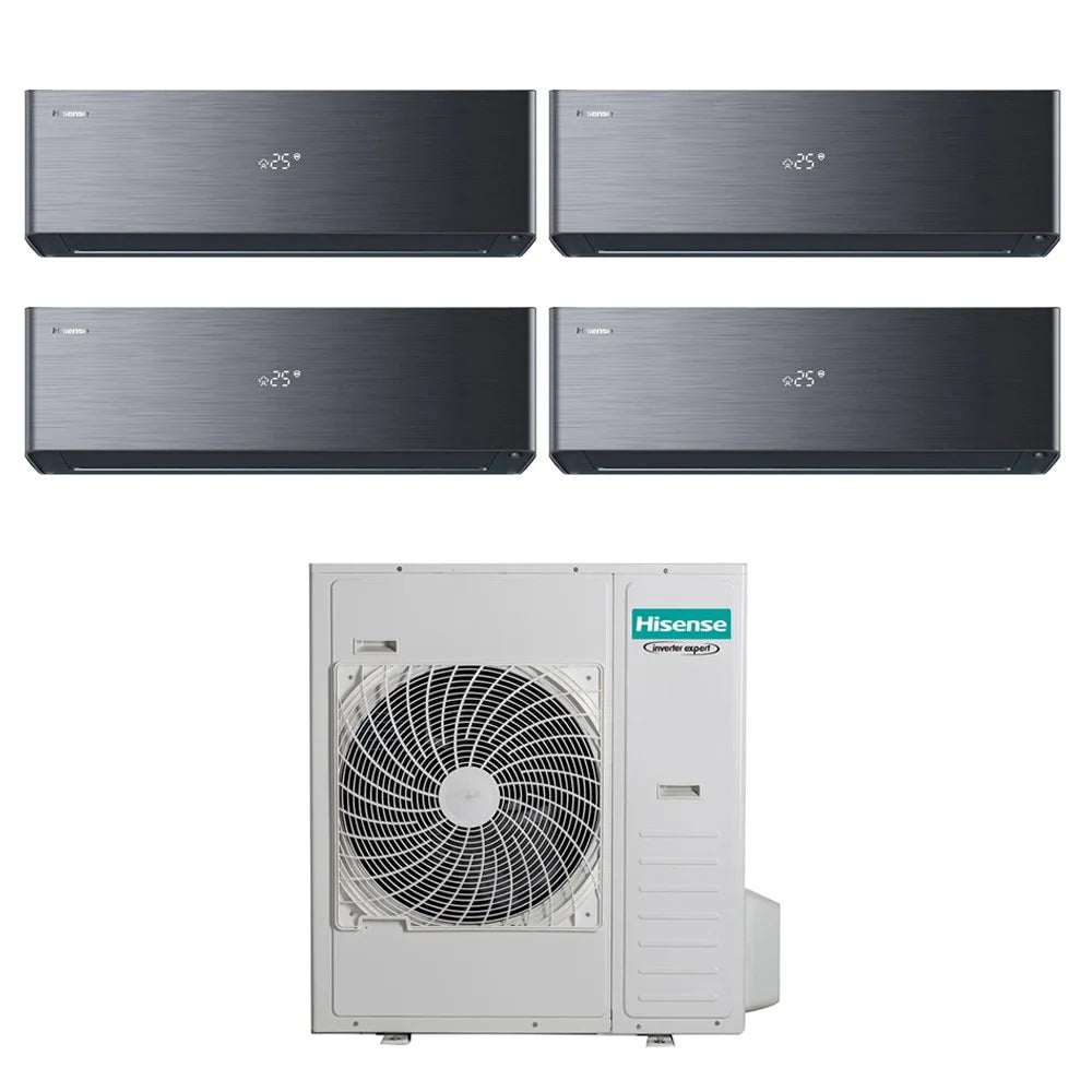 hisense condizionatore hisense quadri split inverter serie energy pro x black 99912 con 5amw105u4rqc r 32 wi fi integrato