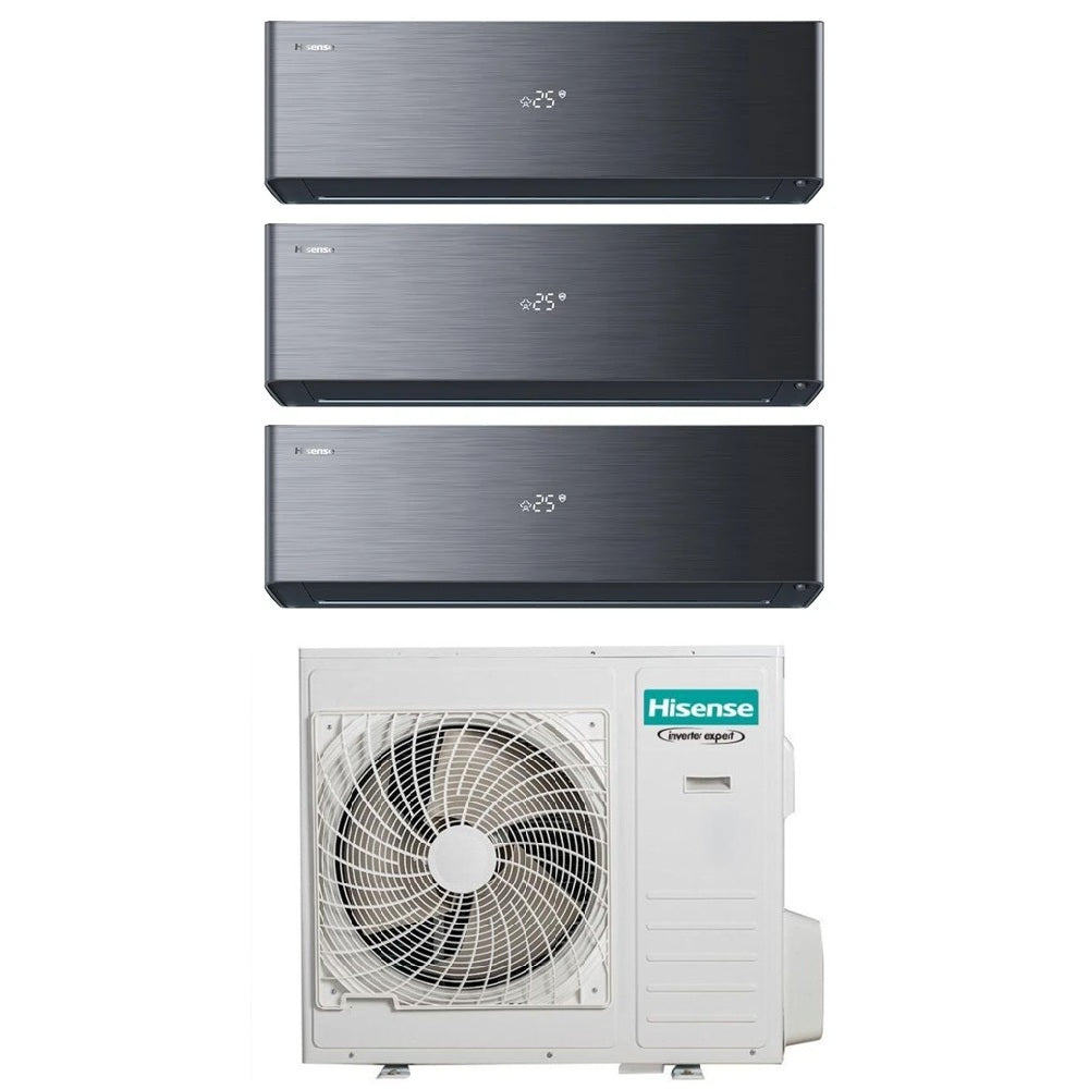 hisense condizionatore hisense trial split energy pro x black 121218 con 5amw105u4rqc r 32 wi fi integrato