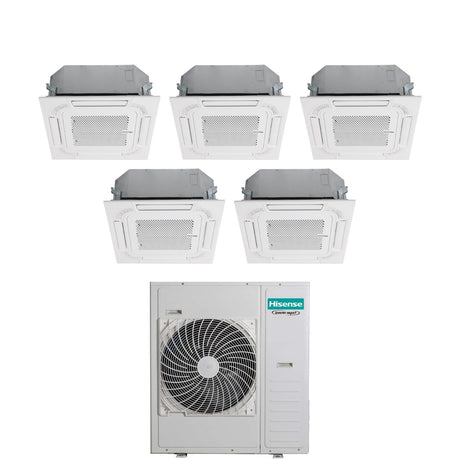 hisense condizionatore penta split a cassetta hisense 999912 con 5amw125u4rta r 32 wi fi optional con telecomando e pannello