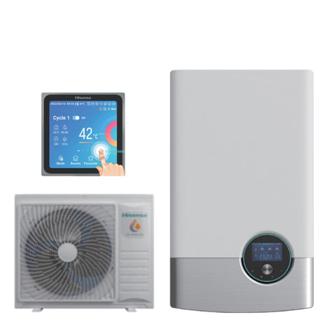 hisense pompa di calore splittata monoventola ariaacqua hisense hi terma ahm 044hcdsaa ahw 044hcds1 r 32 wi fi optional con comando incluso