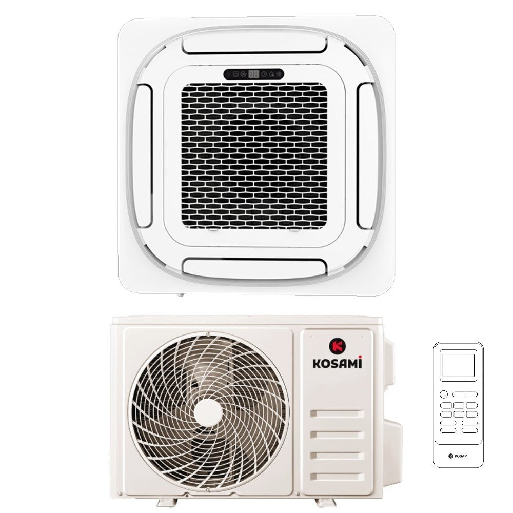 kosami condizionatore a cassetta kosami 18000 btu r 32 wi fi integrato con griglia e telecomando
