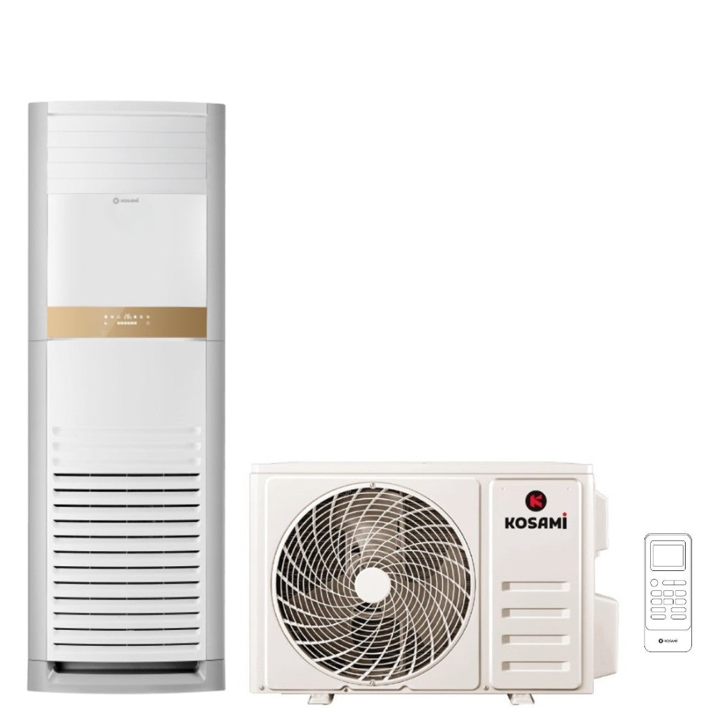 kosami condizionatore a colonna kosami 48000 btu trifase r 32 wi fi integrato con telecomando