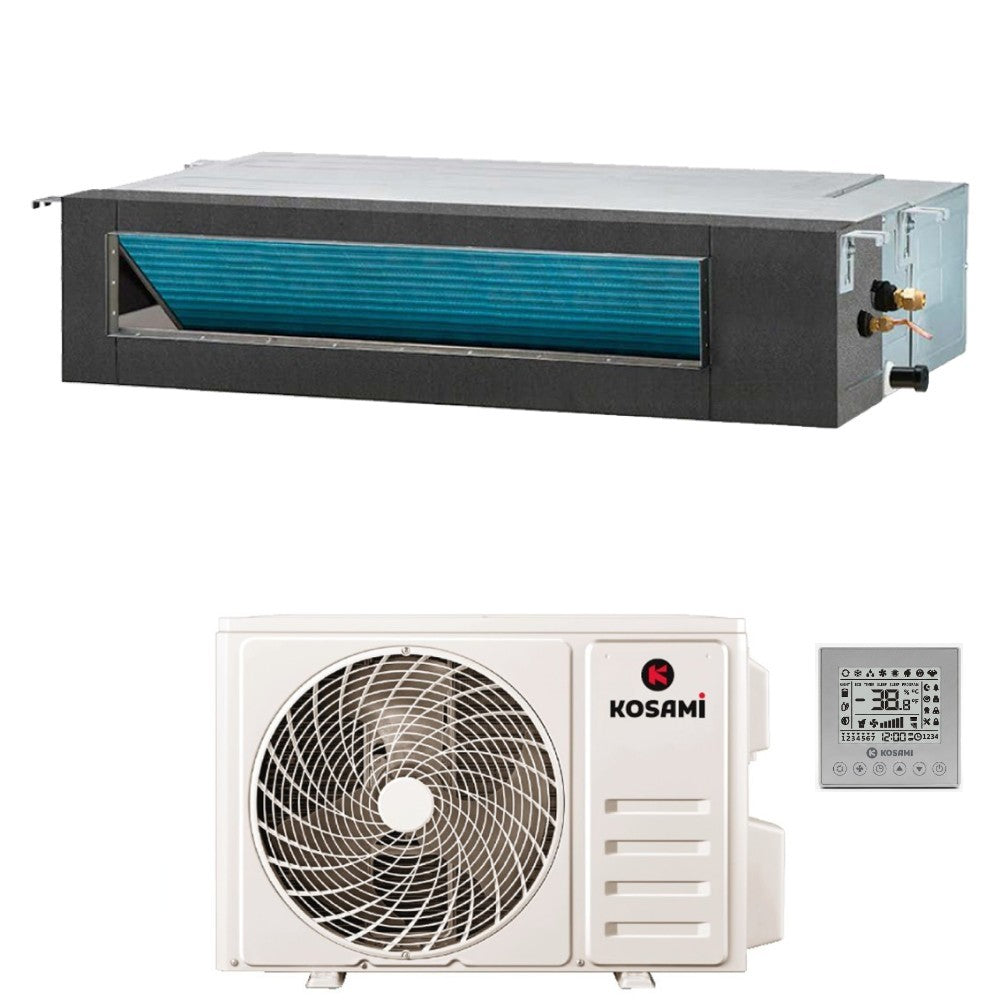 kosami condizionatore canalizzato kosami 48000 btu trifase r 32 wi fi integrato con comando a filo