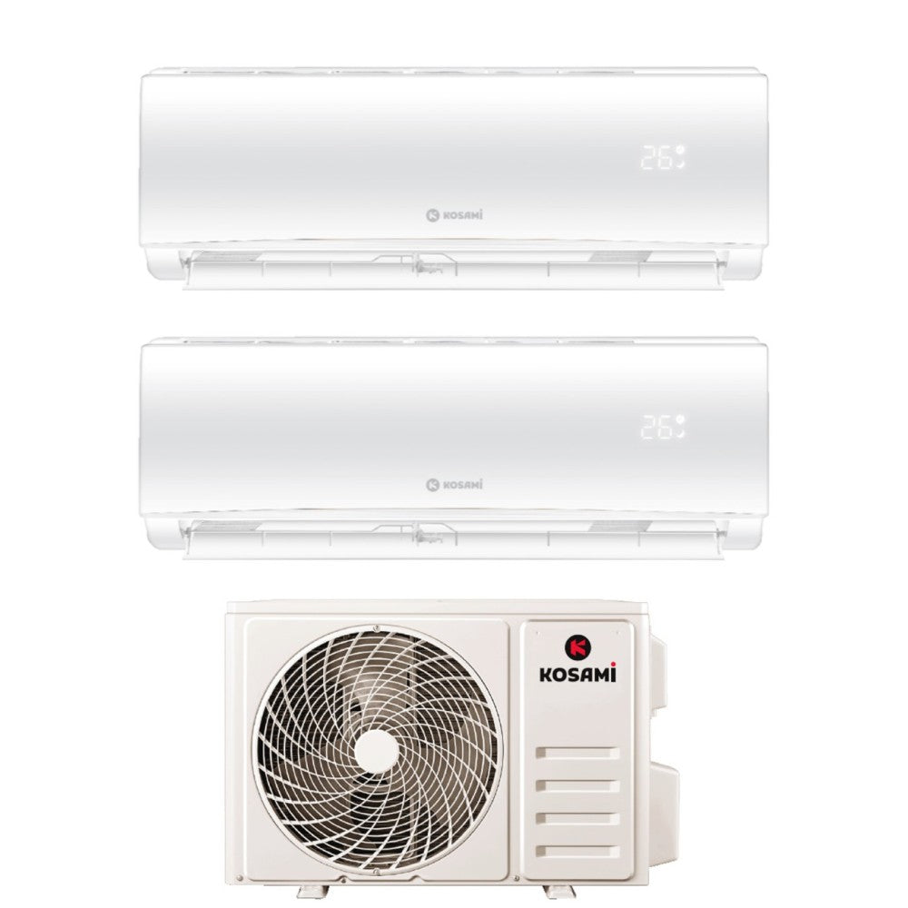 kosami condizionatore dual split kosami paros white 99 con 18 2 r 32 wi fi integrato
