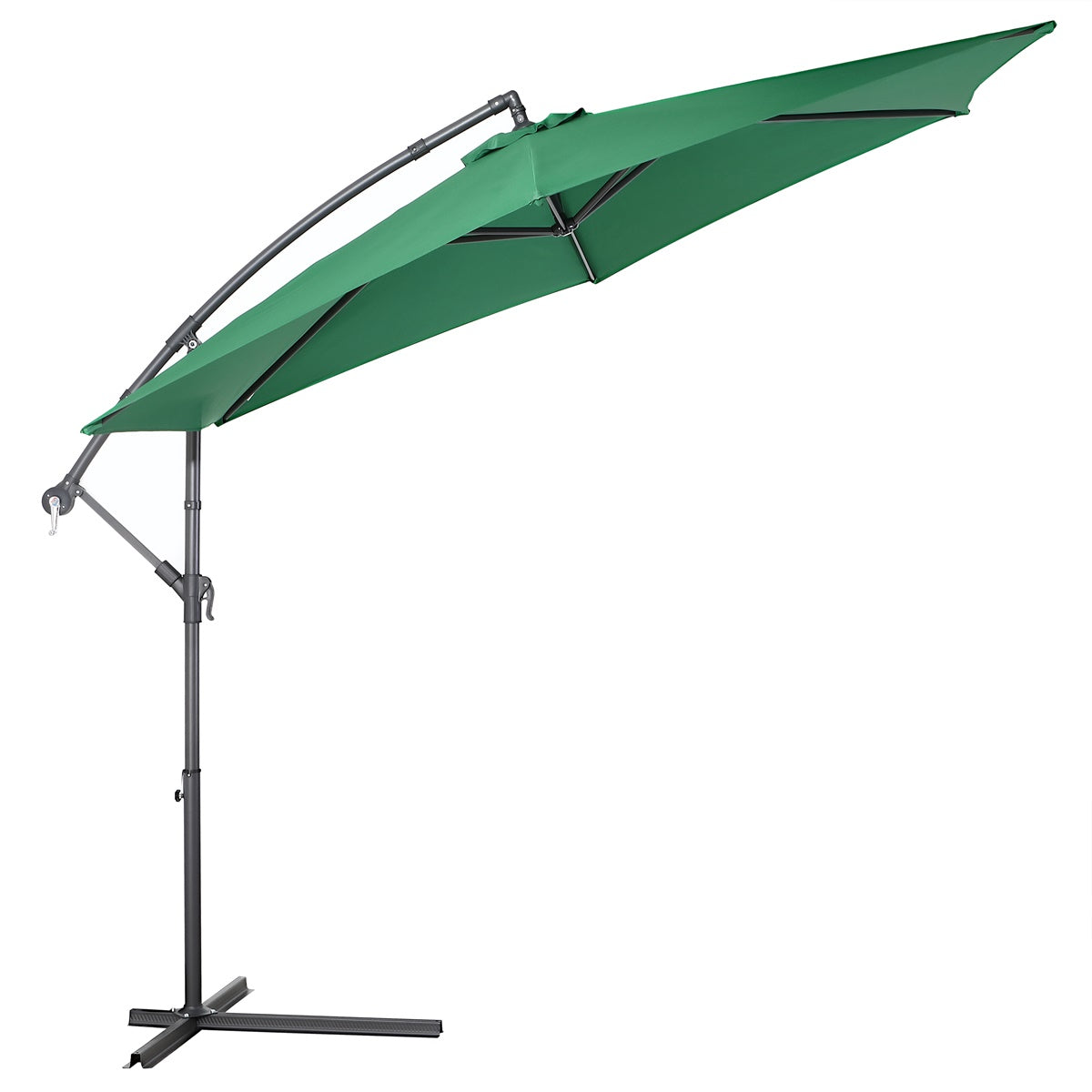 le stelle le stelle ombrellone da giardino 330xh 250cm inclinabile con base a croce e manovella in acciaio e poliestere ean 8024299800686