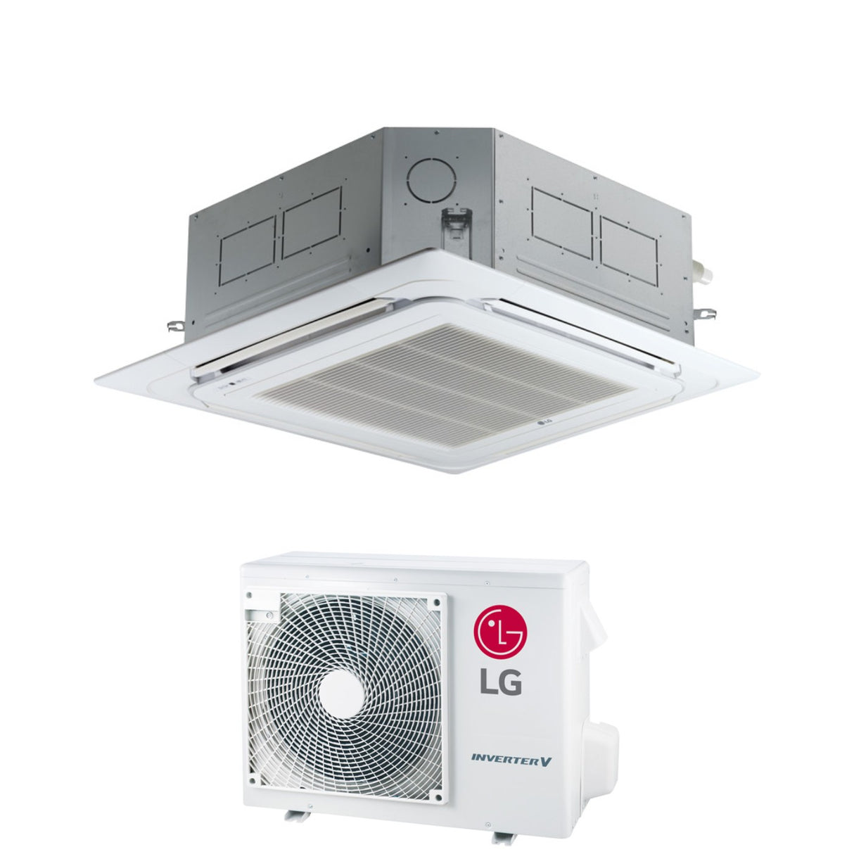 lg condizionatore a cassetta 4 vie lg compact 24000 btu ct24f r 32 wi fi optional con pannello