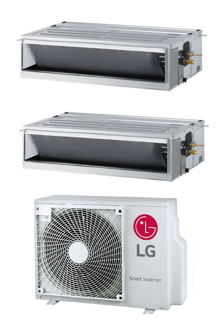 lg condizionatore canalizzato dual split lg standard 918 btu con mu3r19 r 32 wi fi optional