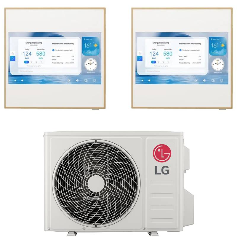 lg condizionatore lg dual split inverter artcool gallery lcd 912 con mu2r17 r 32 wi fi integrato