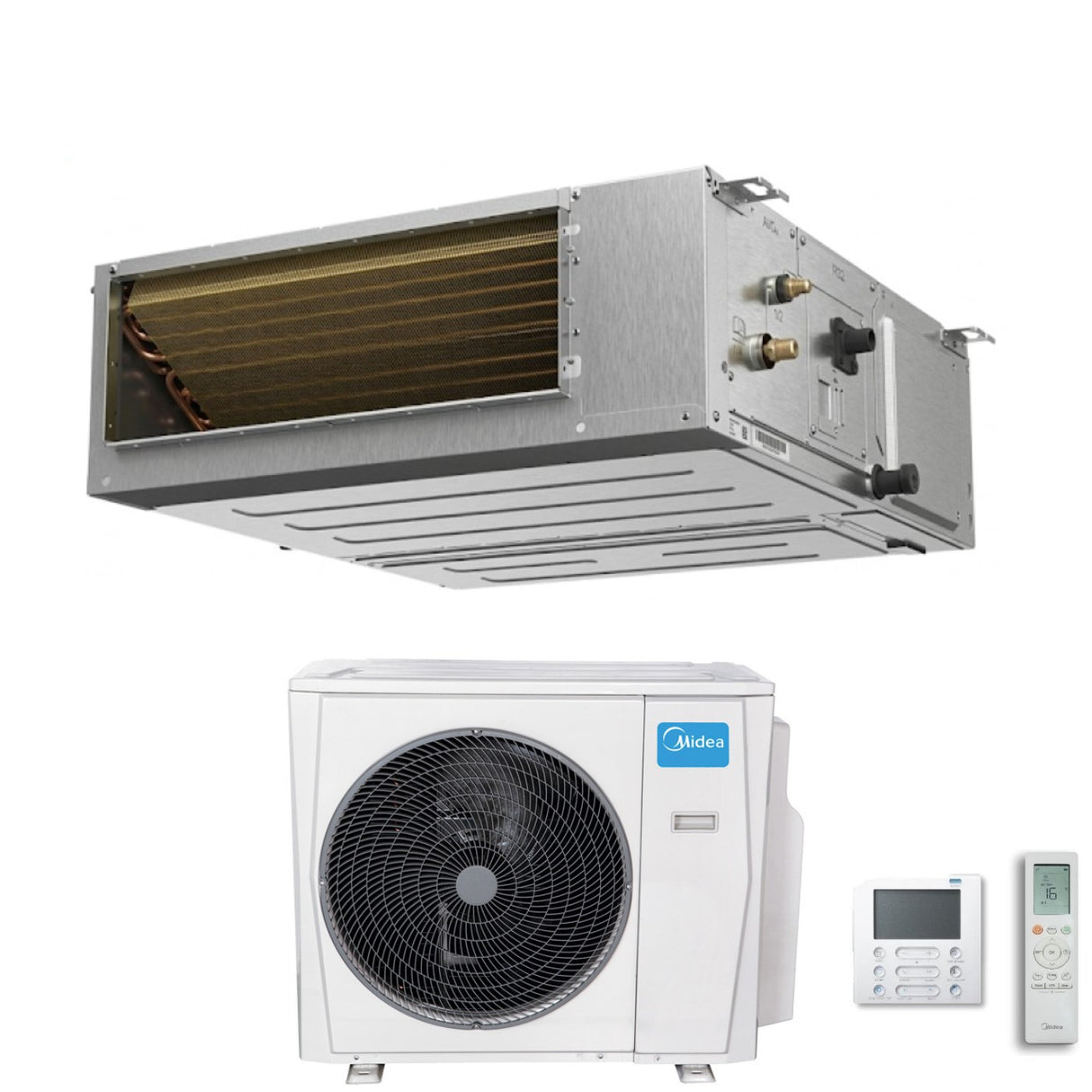 midea condizionatore canalizzabile midea inverter 12000 btu serie a7 r 32 con comandi inclusi