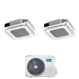 midea condizionatore dual split a cassetta midea 1212 con m3og 21hfn8 r 32 wi fi optional con telecomando e griglia