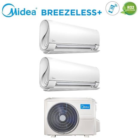 midea condizionatore dual split midea breezeless 912 con m3of 21hfn8 q r 32 wi fi integrato