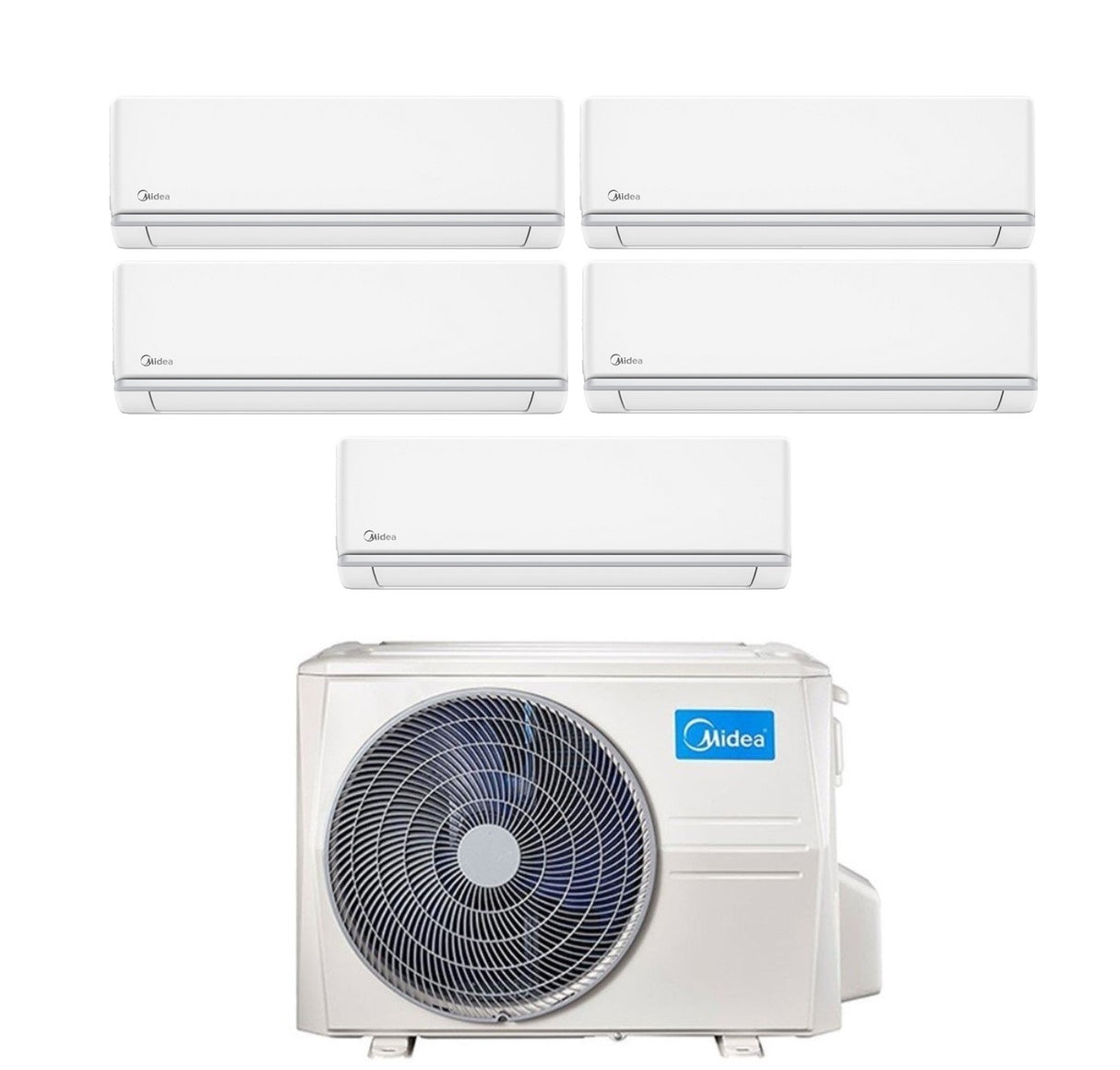 midea condizionatore penta split midea elegance 912121212 con m5oe 42hfn8 q r 32 wi fi optional