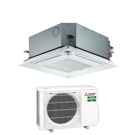mitsubishi electric climatizzatore condizionatore mitsubishi electric inverter cassetta 12000 btu slz m35fa r 32 wi fi optional con telecomando e griglia incluso